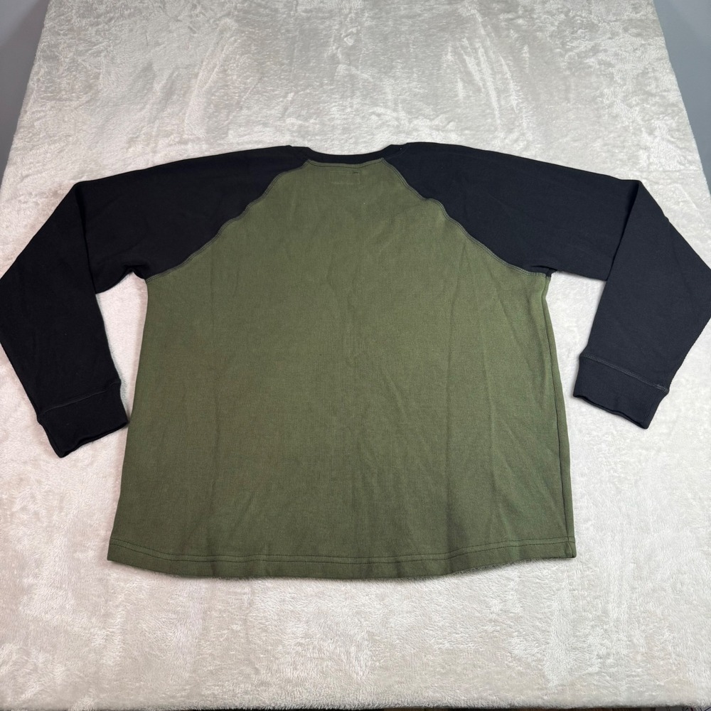 NWOT‎ American Giant Mens L French Rib Raglan Colorblock Crewneck Pullover Green - Picture 6 of 9